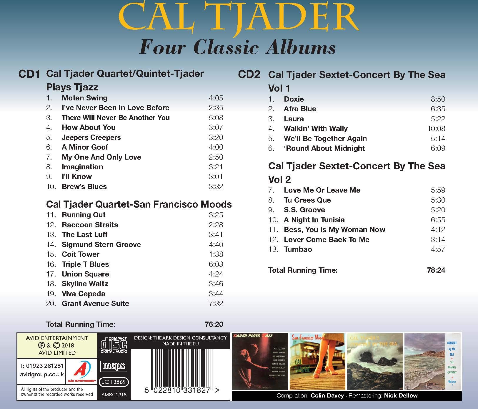 Four Classic Albums: Tjader Plays Tjazz, San Francisco Moods, Concert By The Sea Vol 1 & 2