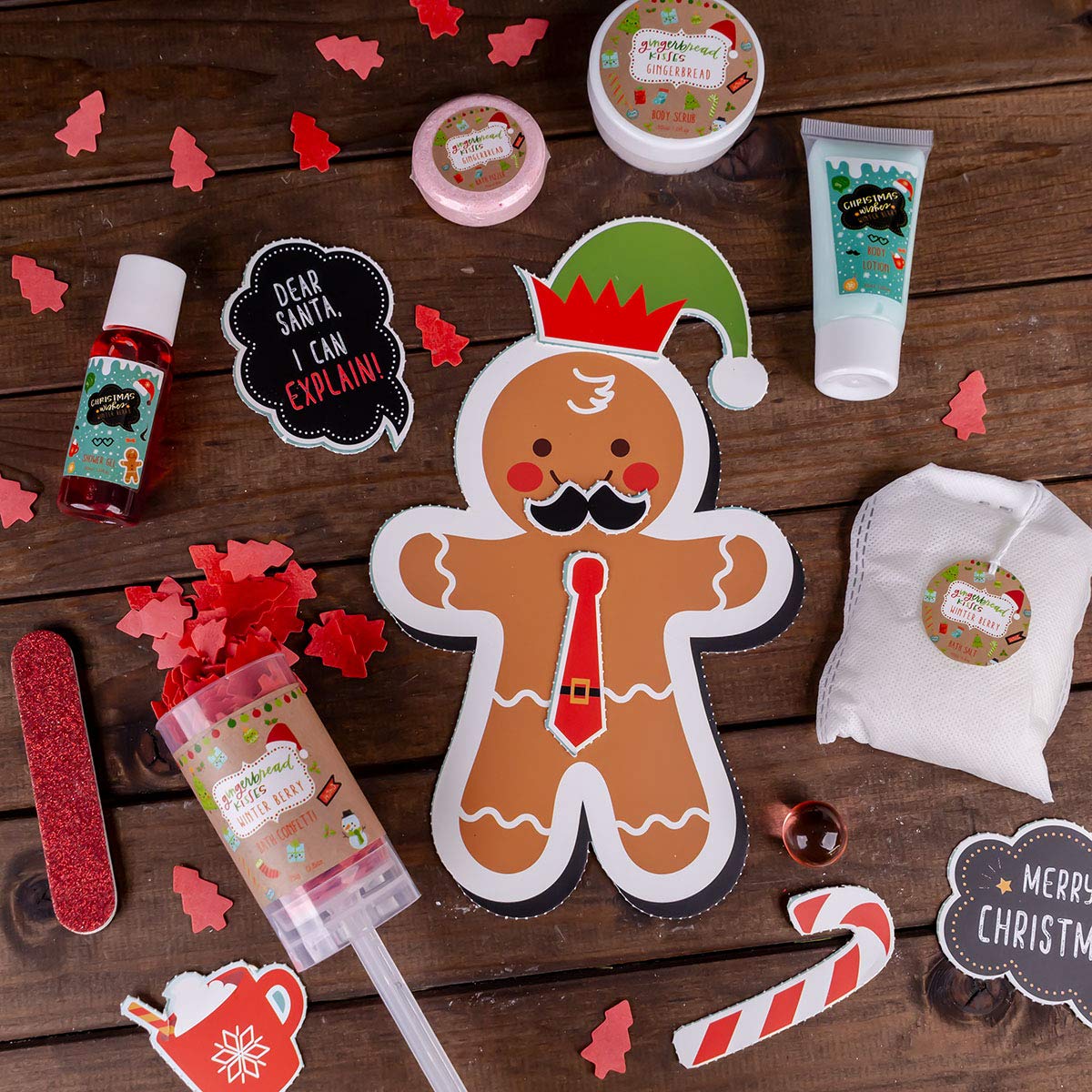 Accentra Xxl Beauty Adventskalender Gingerbread- Weihnachtskalender Für Frauen Und Kinder Im Witzigen Lebkuchen-Mann Design Mit Kosmetik Inhalt: Body Lotion, Badekugeln, Seife, Badesalz Uvw