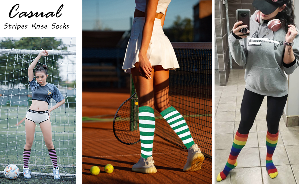 Xtinmee 12 Pairs Women Toe Socks Colorful Stripe 5 Toes Socks Cotton - View #12