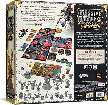 لعبة CMON Massive Darkness 2 Hellscape Board | لعبة المنمنمات على الطاولة | لعبة استراتيجية تعاونية للبالغين والمراهقين | الأعمار 14 + | 1-6 لاعبين | متوسط وقت اللعب 60 دقيقة | من صنع CMON