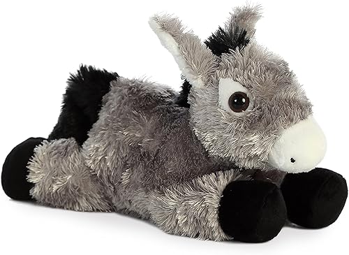 Aurora - Adorable Mini Flopsie burro de peluche - Animal de peluche, facilidad para jugar, compañero eterno - Gris, 8pulgadas