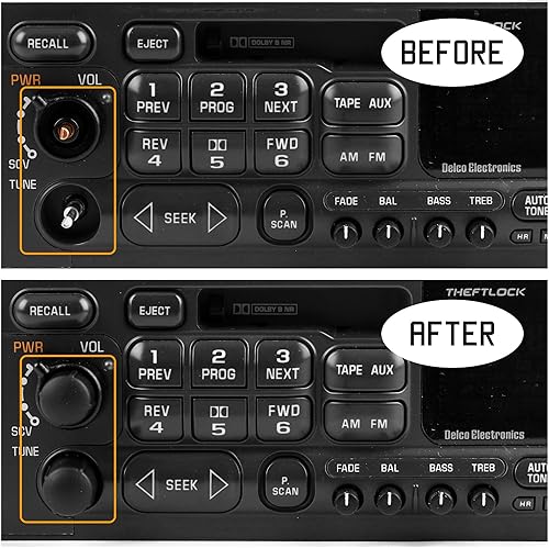 Miniatura 5 de RDBS Kit de 2 perillas de control de volumen de radio estéreo de repuesto OEM para GMC Cadillac Chevrolet