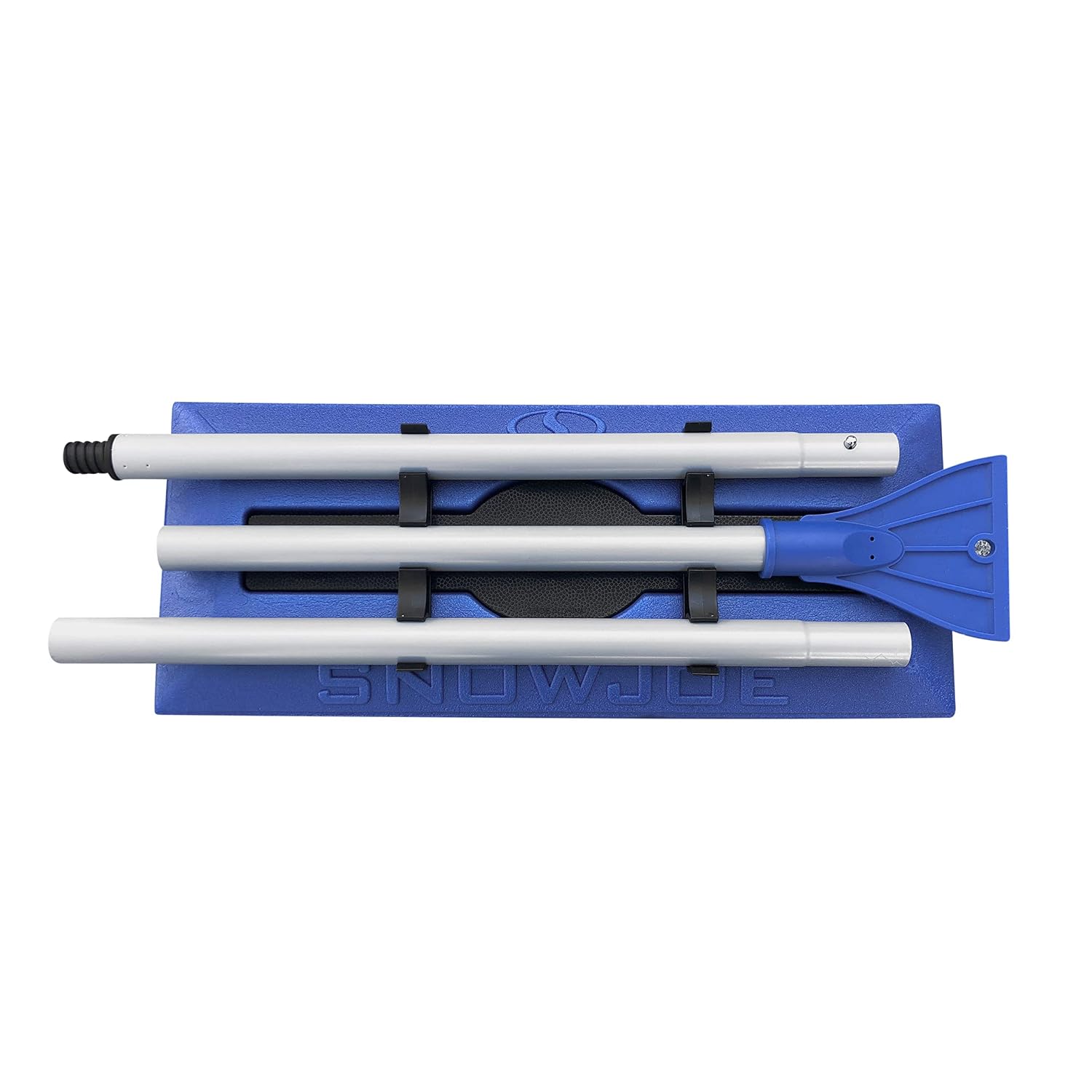 Snow Joe SJBLZD-AZ 2-in-1 Snow Broom with 18-Inch Foam Head + Large Ice Scraper, Blue