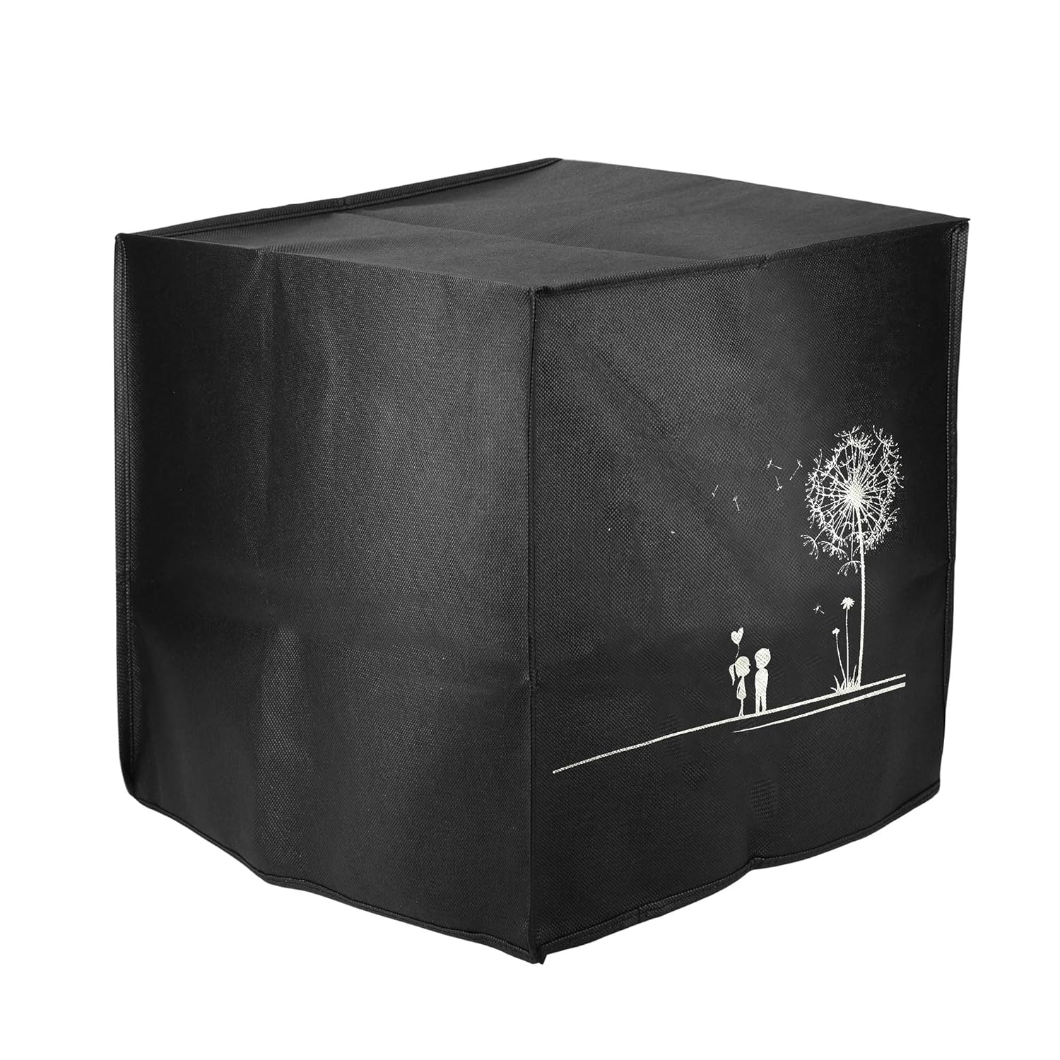 kwmobile Cover Compatible with Philips Essential Airfryer XXL Cover – For Air Fryer – Dandelion Love White/Black