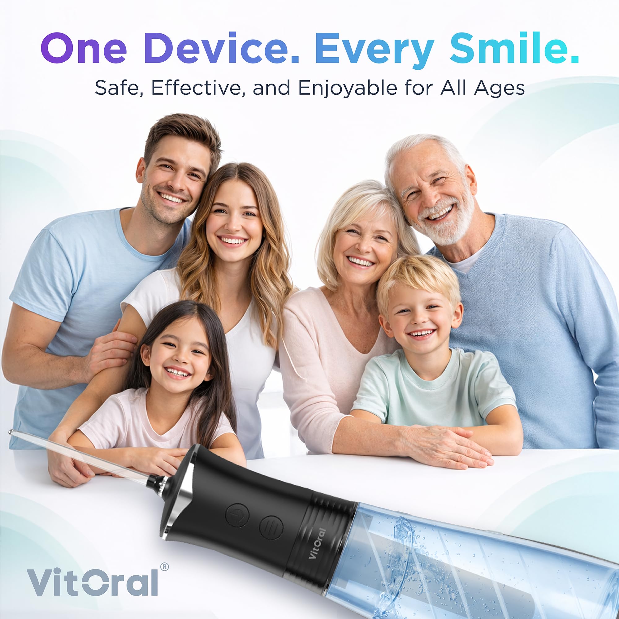 Irrigador bucal profesional inalámbrico para la salud de los dientes y las encías, irrigador bucal impermeable IPX7 y removedor de placa, chorro dental de limpieza profunda con 4 modos