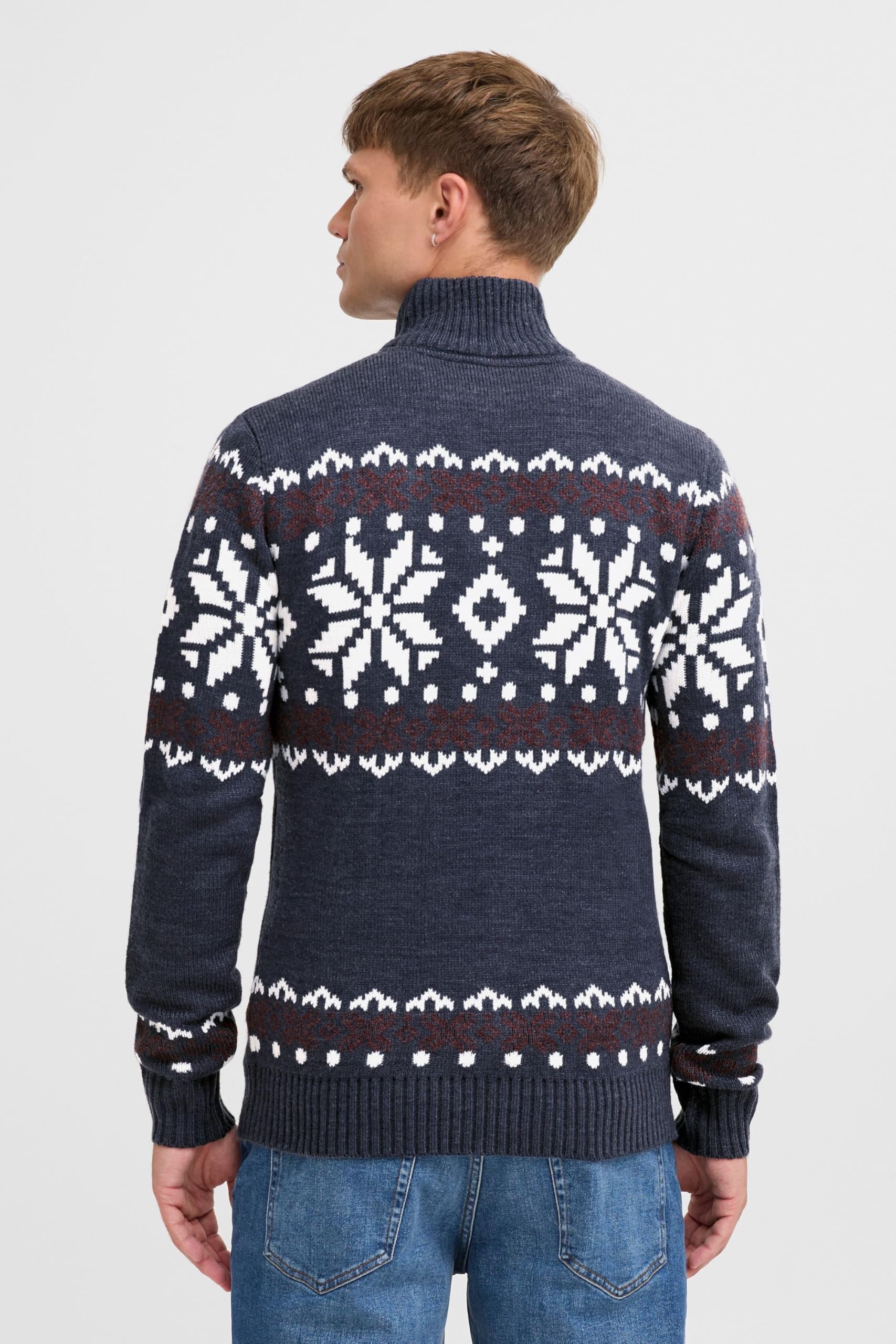!Solid SDNorwin Herren Strickpullover Troyer Grobstrick Pullover