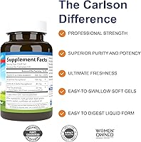 Vista 2 de Carlson - E-Gems Elite, 400 UI (268 mg) de vitamina E con tocoferoles y tocotrienoles, fuente natural, cápsulas de vitamina E, salud cardíaca