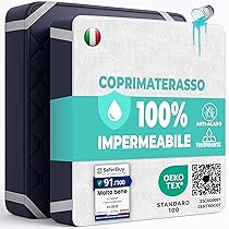 Coprimaterasso Impermeabile in Cotone per Lettino 60x120cm Lenzuolo con Elastici Cerata Traversa Protezione per Materassino Traspirante Antiacaro Anallergico Lavabile in Lavatrice