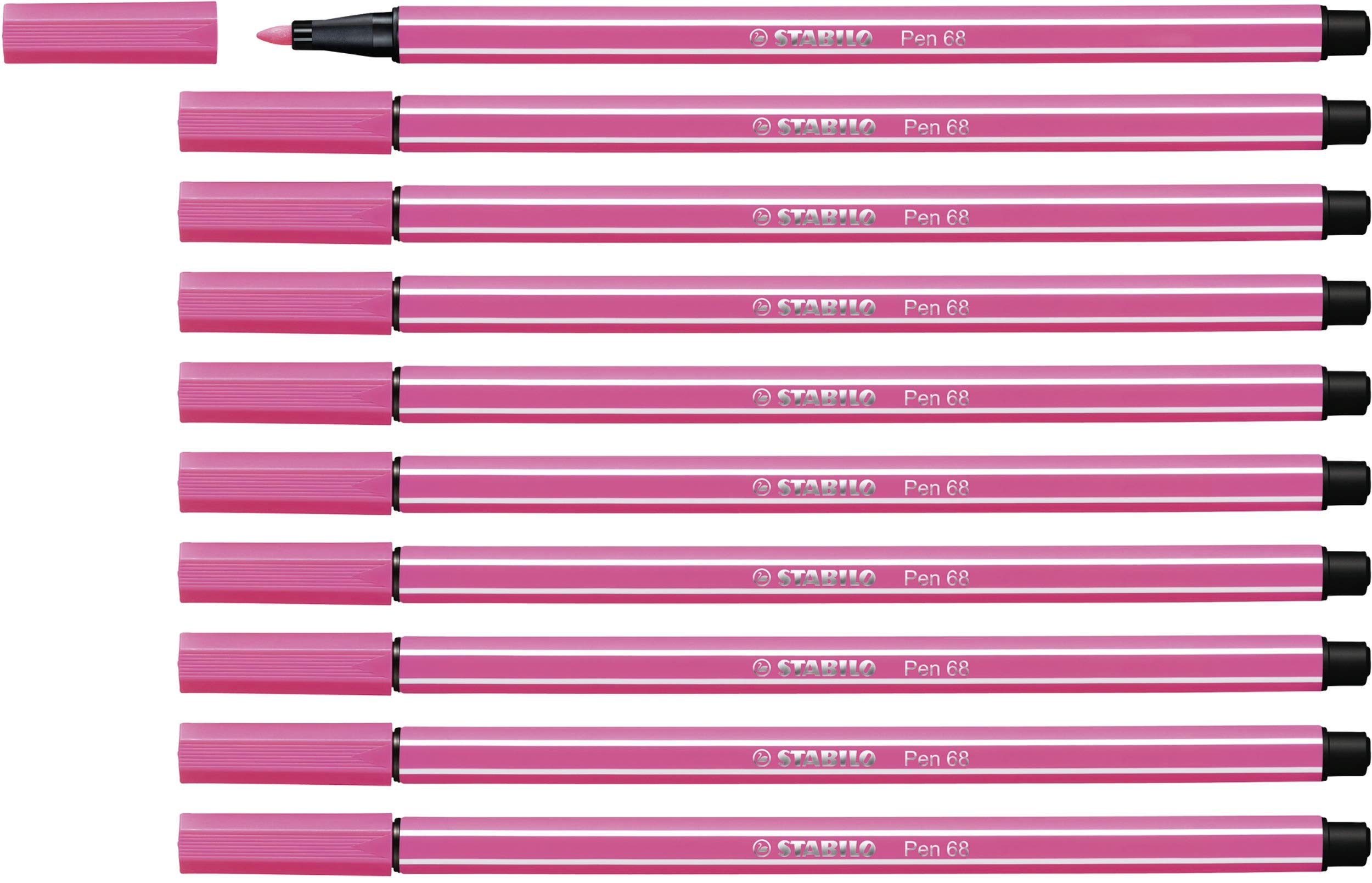STABILO Pen 68 - Premium Fibre-Tip Pen - Pack of 10 - Heliotrope