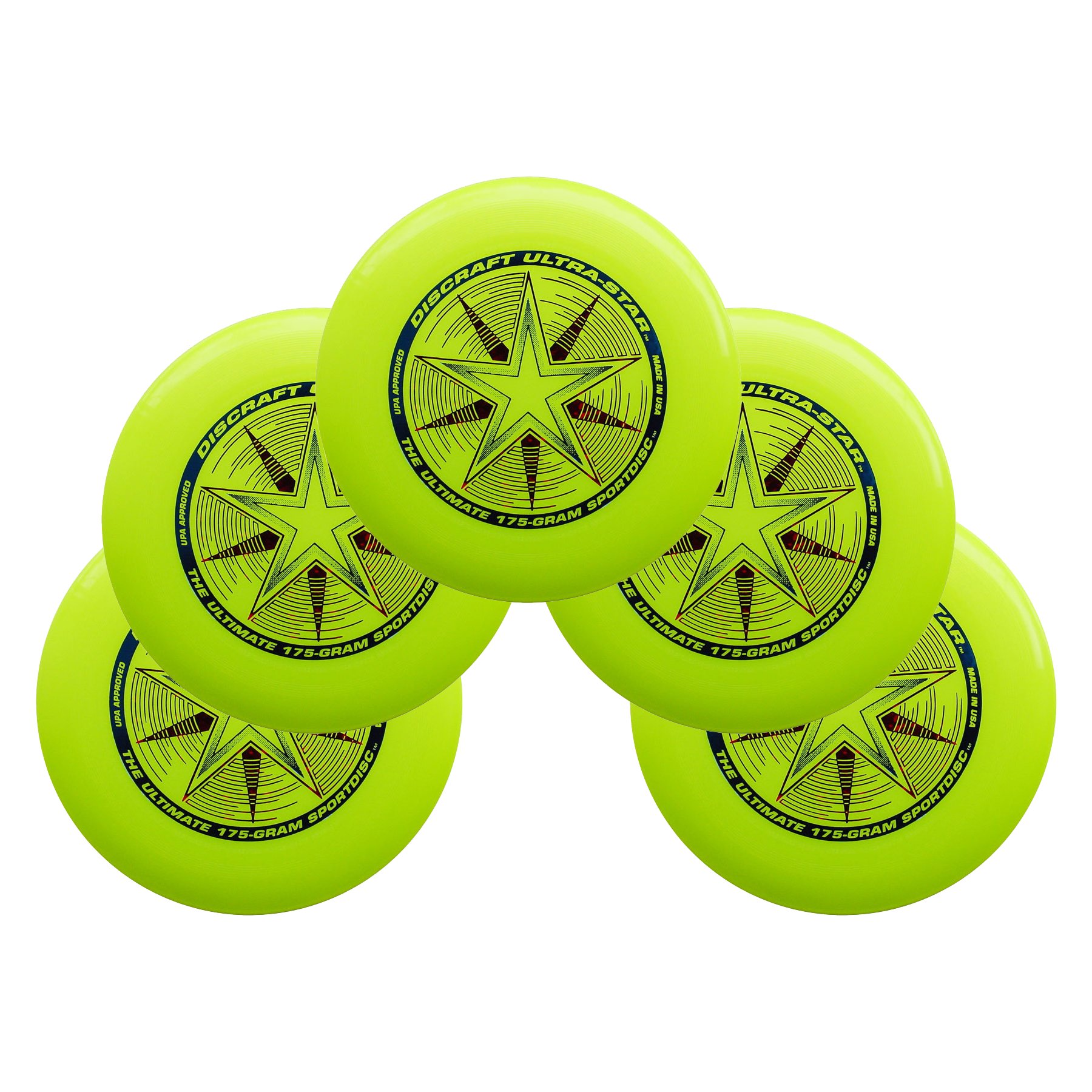 Discraft Ultra-Star 175g Ultimate Sportdisc Yellow (5 Pack)