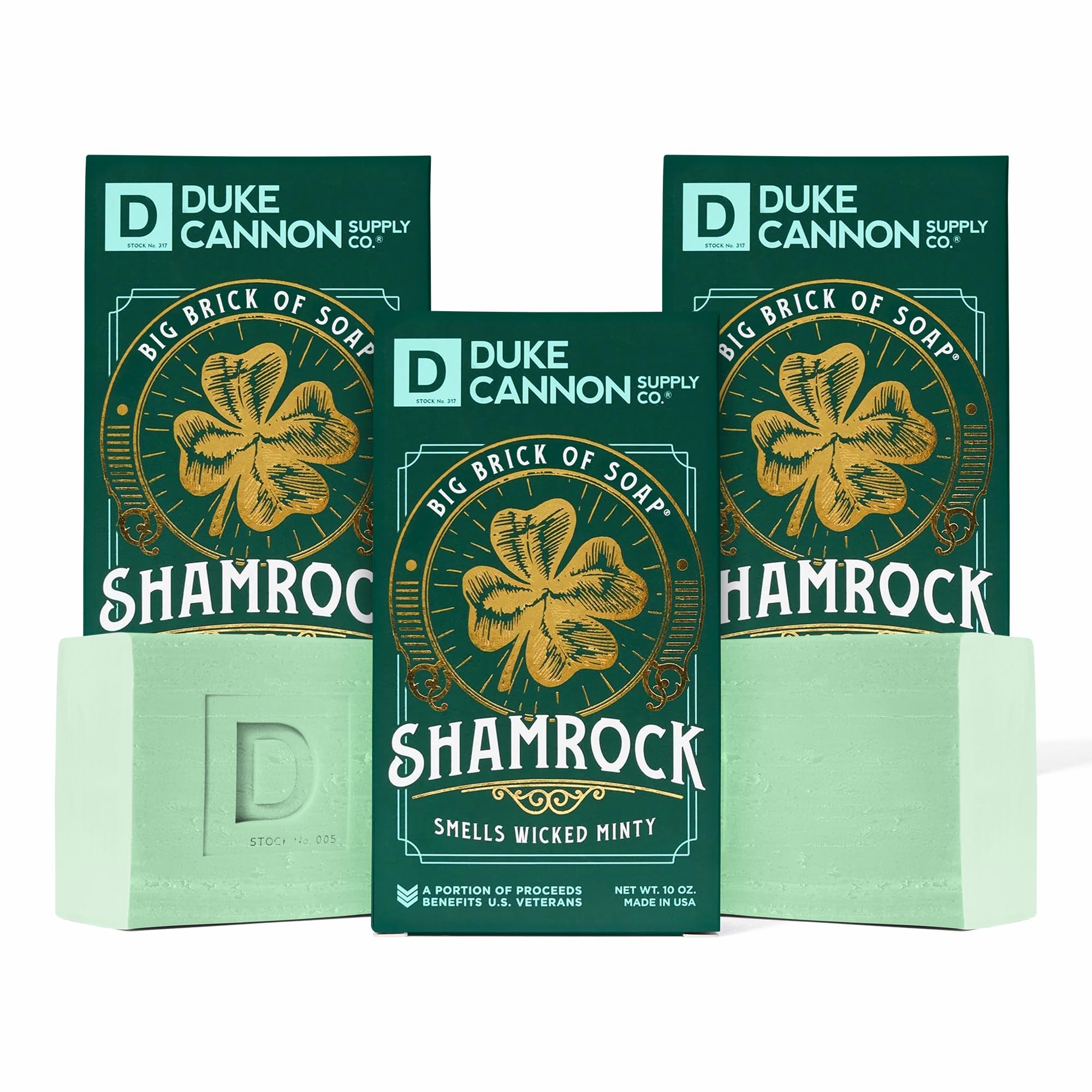 Amazon.com: Duke Cannon Supply Co. Big Arse Brick Soap, Shamrock