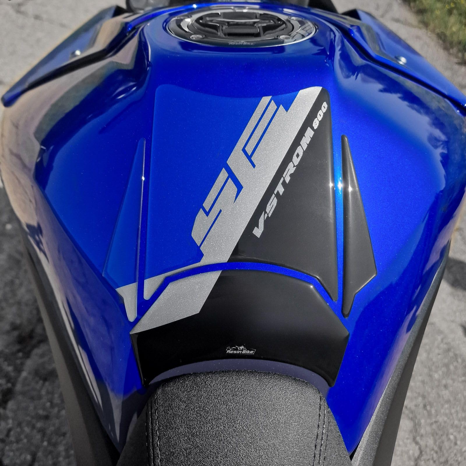 Anti-Éraflures Autocollant Moto Suzuki V-Strom 800 SE Protection Réservoir Bleu 3D - 8