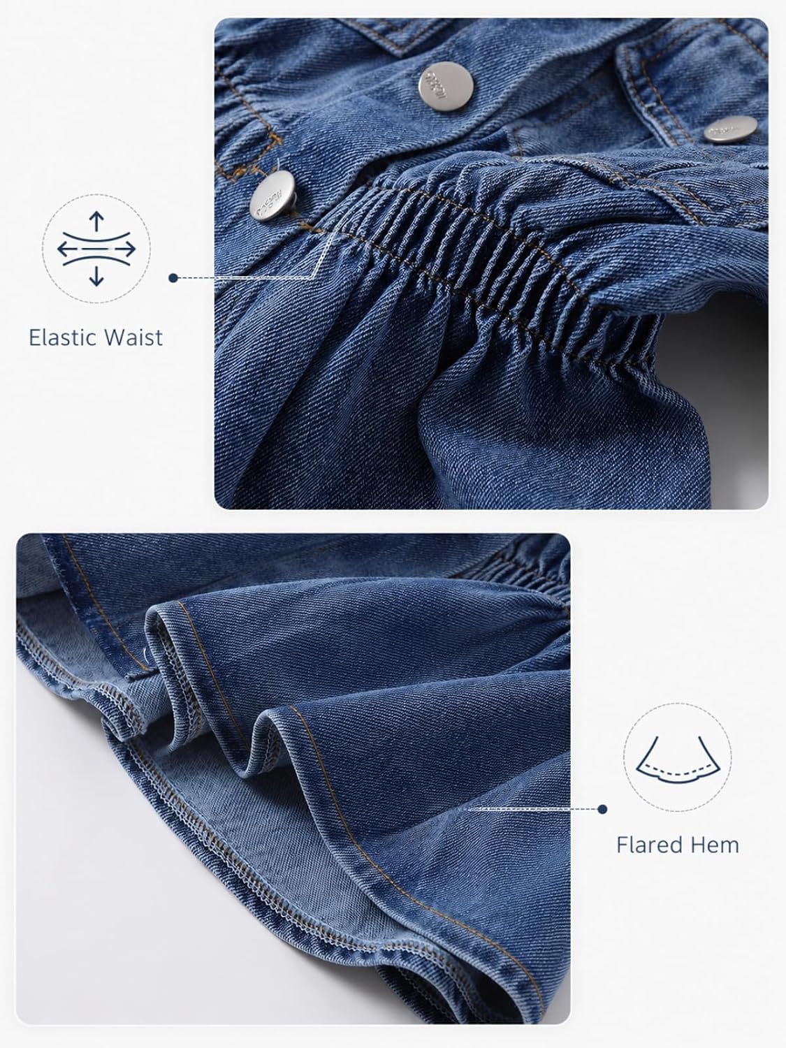 WELAKEN Girls Denim Jackets – Trendy Button-Up Outerwear for Kids