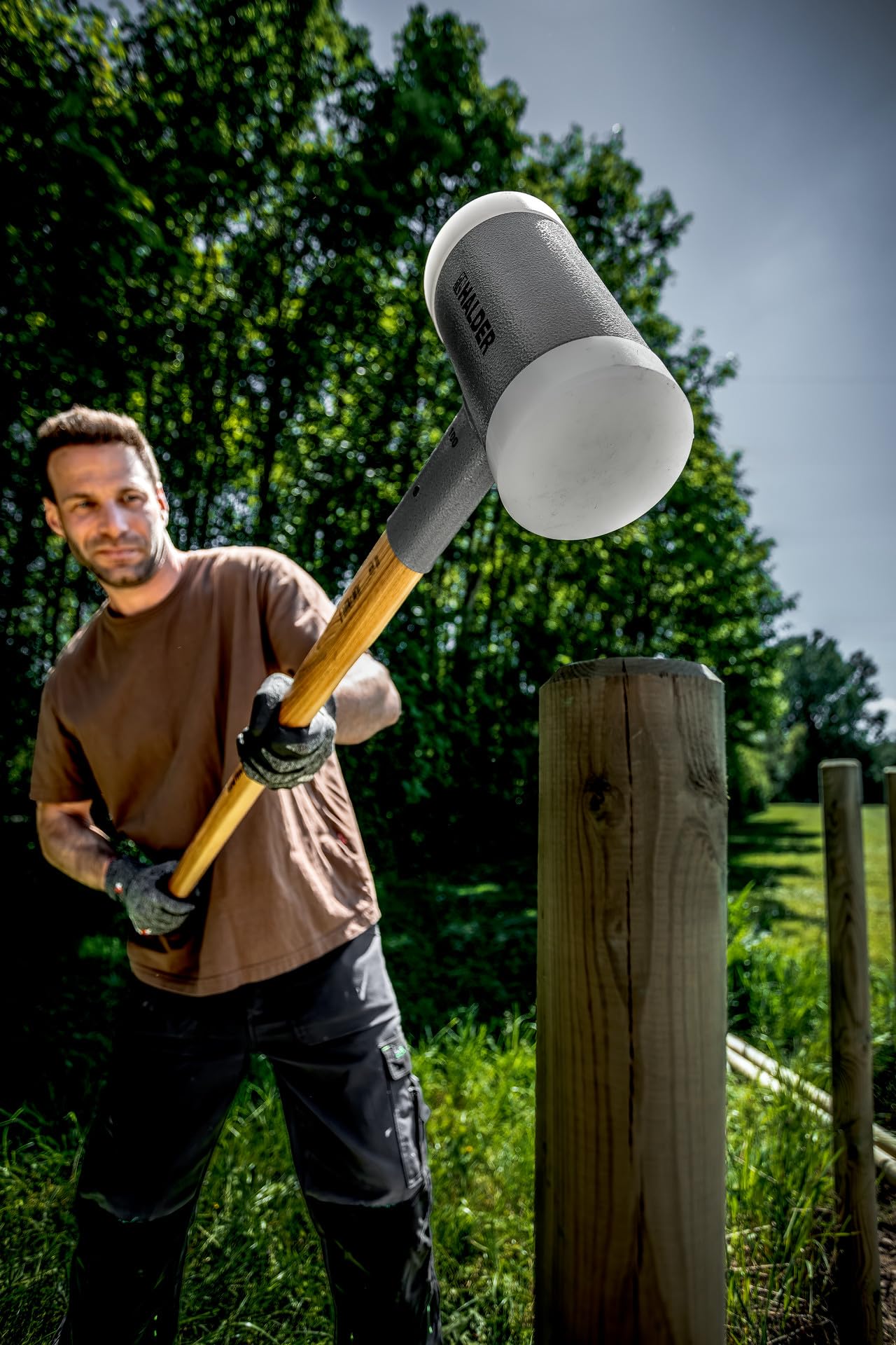 HALDER - mit schwingungsdämpfendem, ergonomisch geformtem und lackiertem Hickorystiel | Ø=100 mm | 3366.107