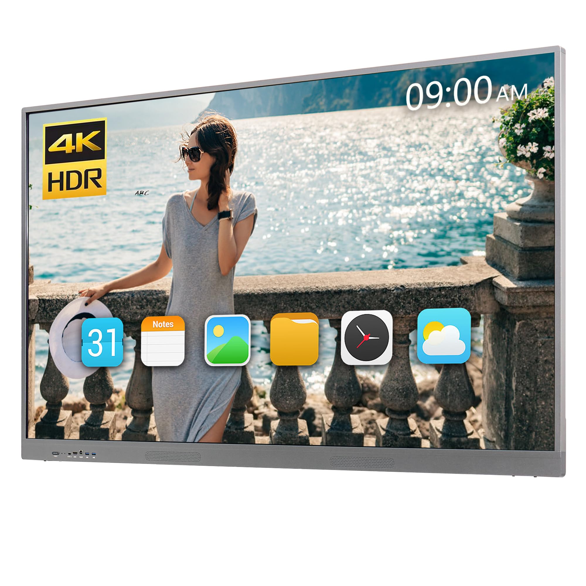 SELFIE CAT Interactive Touchscreen Monitor, 55'' Smart Digital Electronic Whiteboard, Interactive Board 4K UHD Smartboard Touchscreen Display, All in One Computer for Classroom and Business