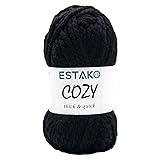 Estako Cozy Thick & Quick Yarn 20% Wool 80% Acrylic Soft Super Bulky Weight #6 Knitting and...