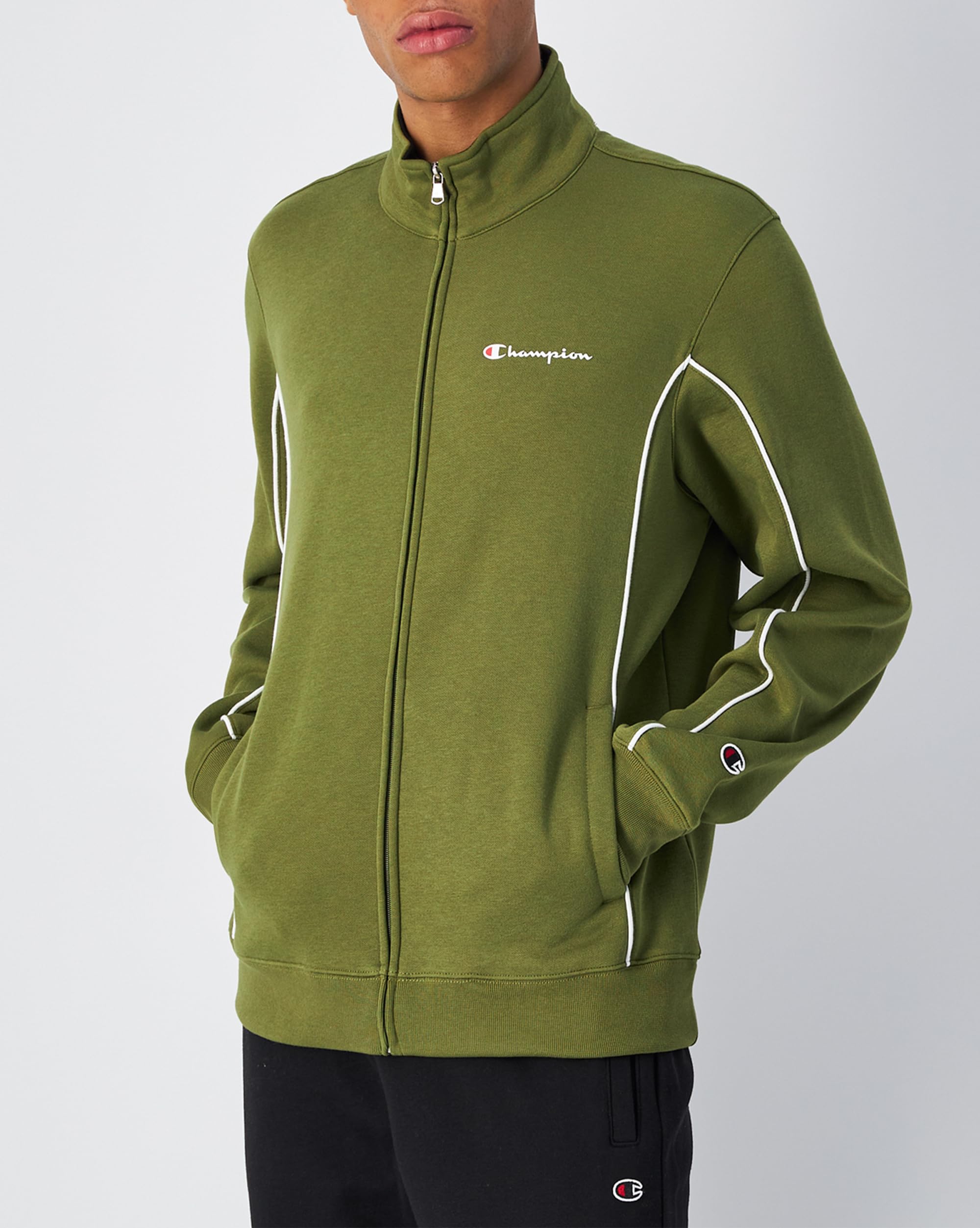 Champion Sportowy kombinezon Mężczyźni Legacy Script Shop Piping (220289) - Soft Compact Powerblend Fleece High-neck