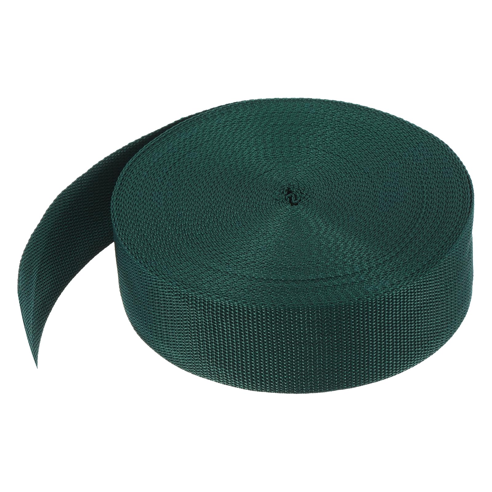 MECCANIXITY Lightweight Polypropylene Webbing Strap 2" 25 Yard Backpack Strapping Band Dark Green for Outdoor Luggage Cargo Straps