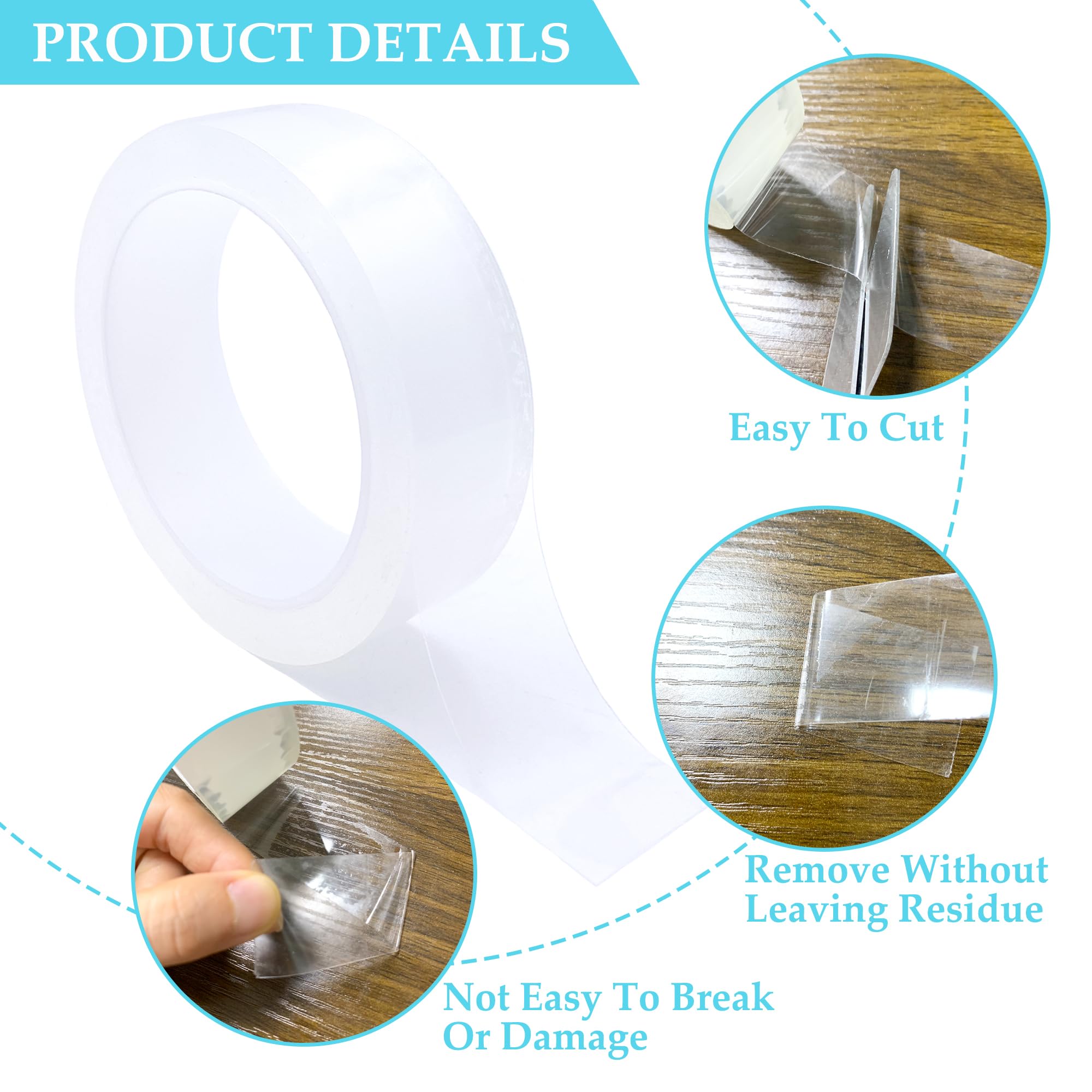 YEESEUN Waterproof Sealing Tape, Window Weather Clear Sealant Tape, 30mm x 10m Sealant Strip for Bathroom Kitchen Winter Door - Image 4