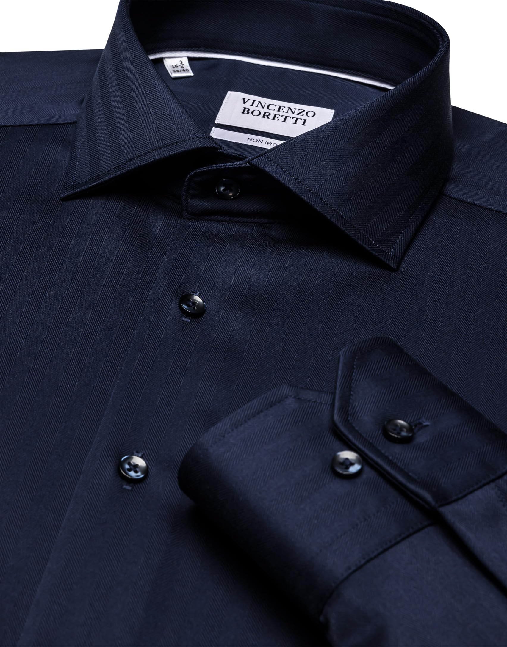 Vincenzo Boretti Camicia, Regular-Fit/Taglio Giusto, Twill - Non-Stiro
