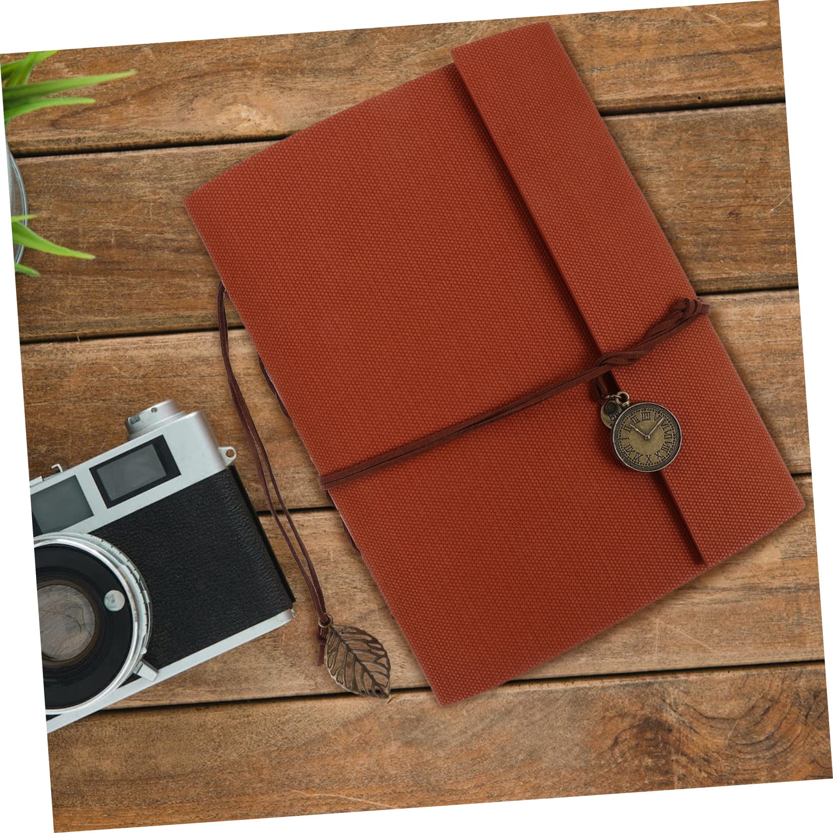 ABOOFAN Selbstgemacht Retro Fotoalbum zum Selbstgestalten mit Braunem Pu Einband und Starker Bindung Einfaches und Zartes Sammelalbum für Weihnachten und Hochzeiten