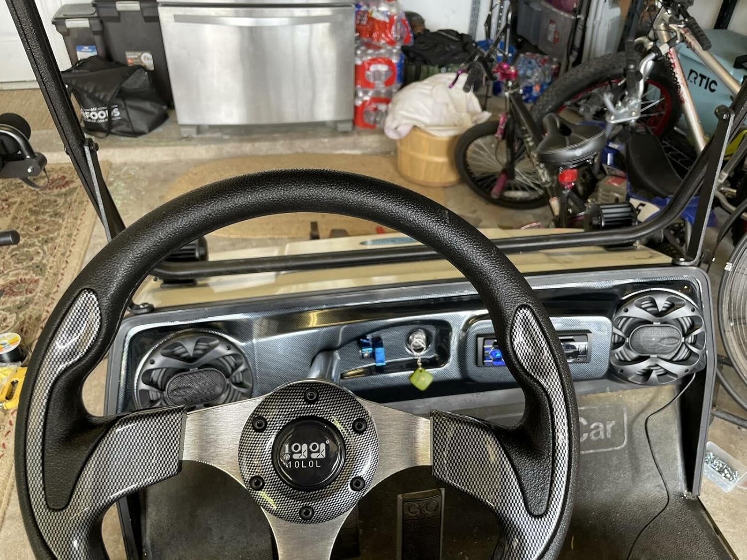 Performance Plus Carts Club Car DS Golf Cart Carbon Fiber Dash Cover Assembly | Includes Cutouts for Radio and Speakers | Compatible with 1982-Up Models