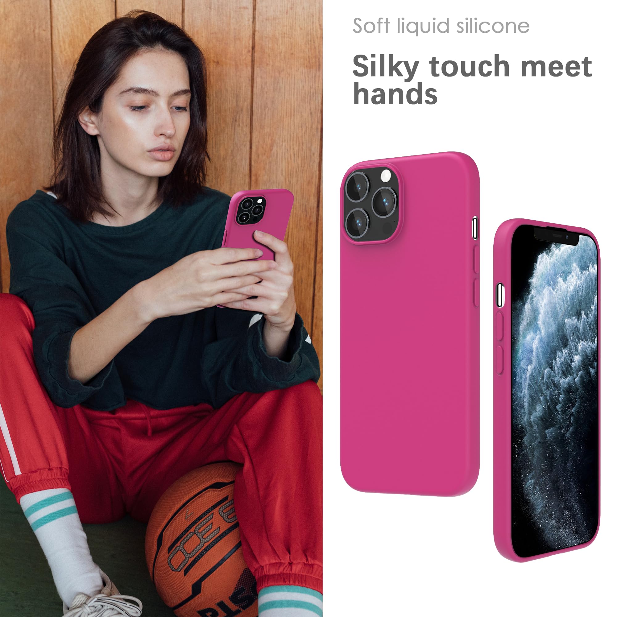 YATWIN Silicone Case for iPhone 11 Pro Max, Soft-Touch, Shockproof, DustProof - Image 4