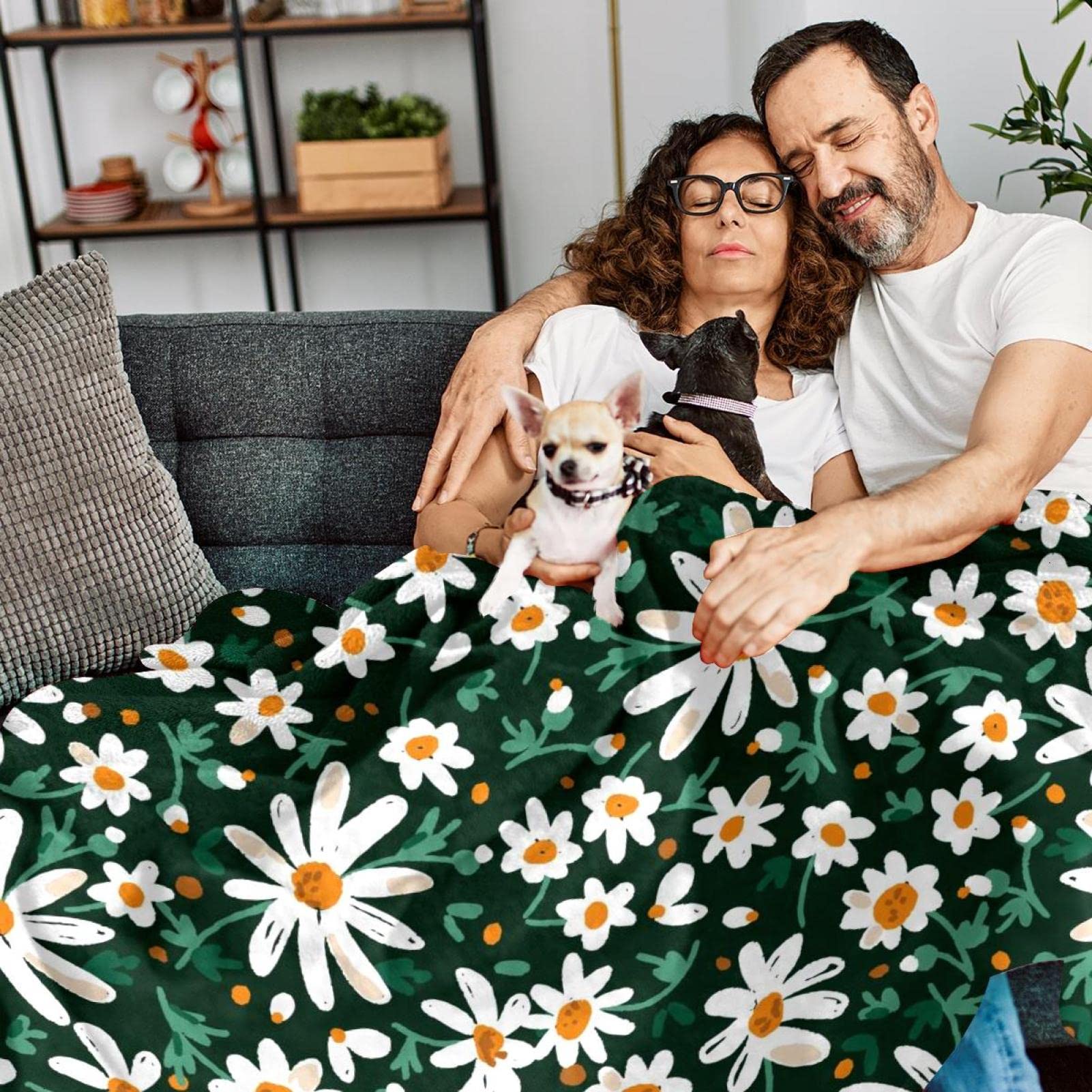 Little Daisy Flowers Coperta in pile di flanella Coperta leggera