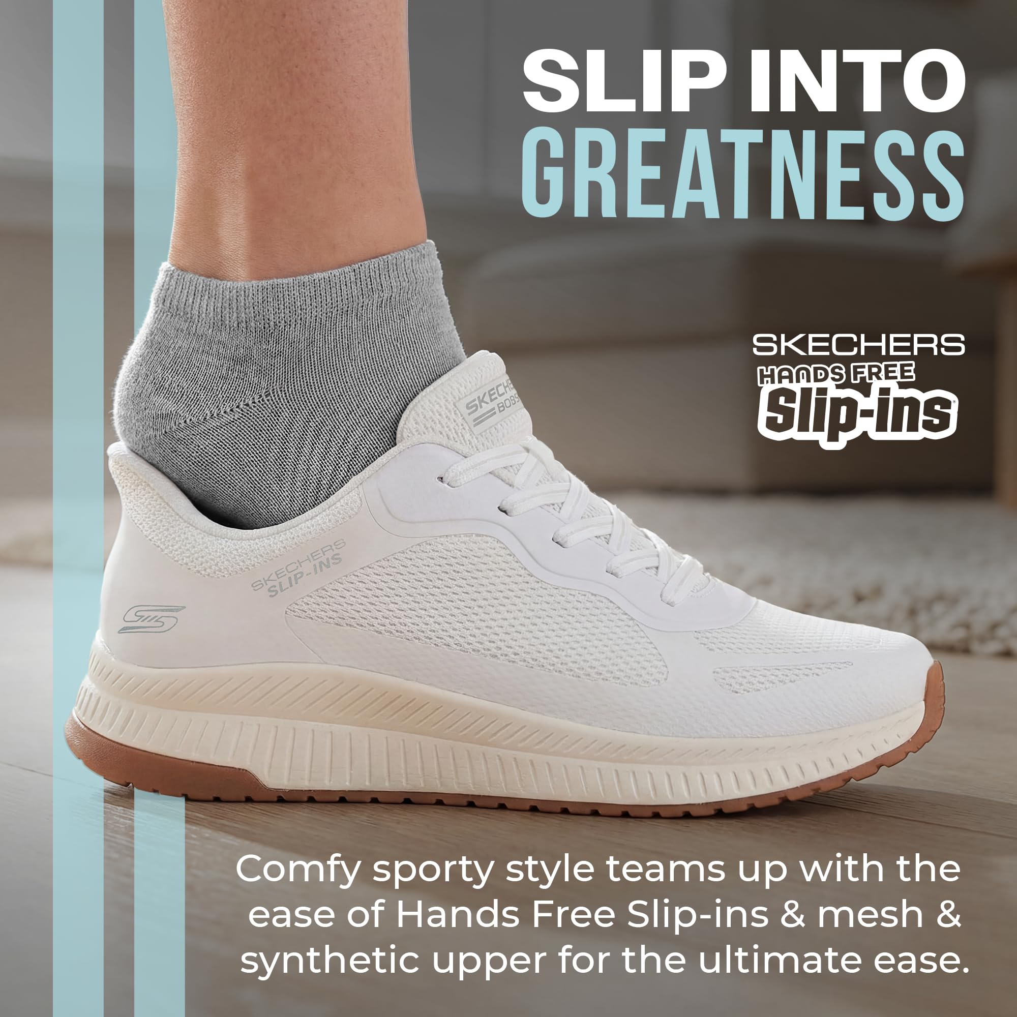 Skechers Hands Free Slip-ins Bobs Squad 4 Staple Look Basket Femme