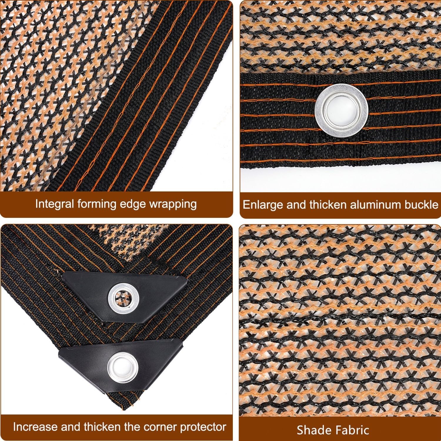 Sun Shade Cloth for Outdoor Patio, 20 x 25 FT Pergola Shade Cover with Grommets, 90% Shade Fabric Fence Privacy Screen Balcony, Mesh Tarp Sun Screens for Patio, Outdoor, Garden, Backyard (Mocha)