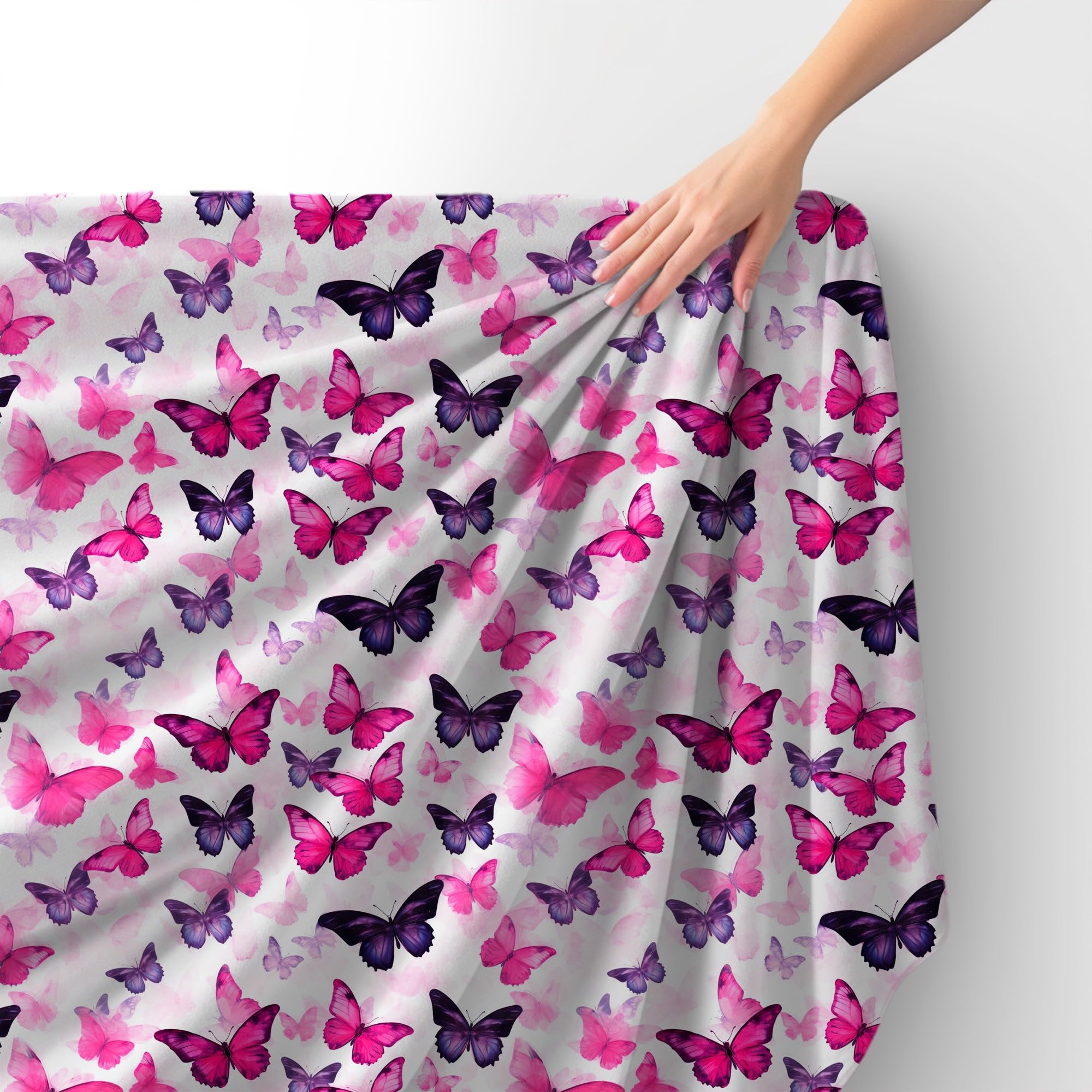 HEKO PANELS Tkanina velvet obiciowa drukowana, Motyle, 3 metry 140 x 300 cm