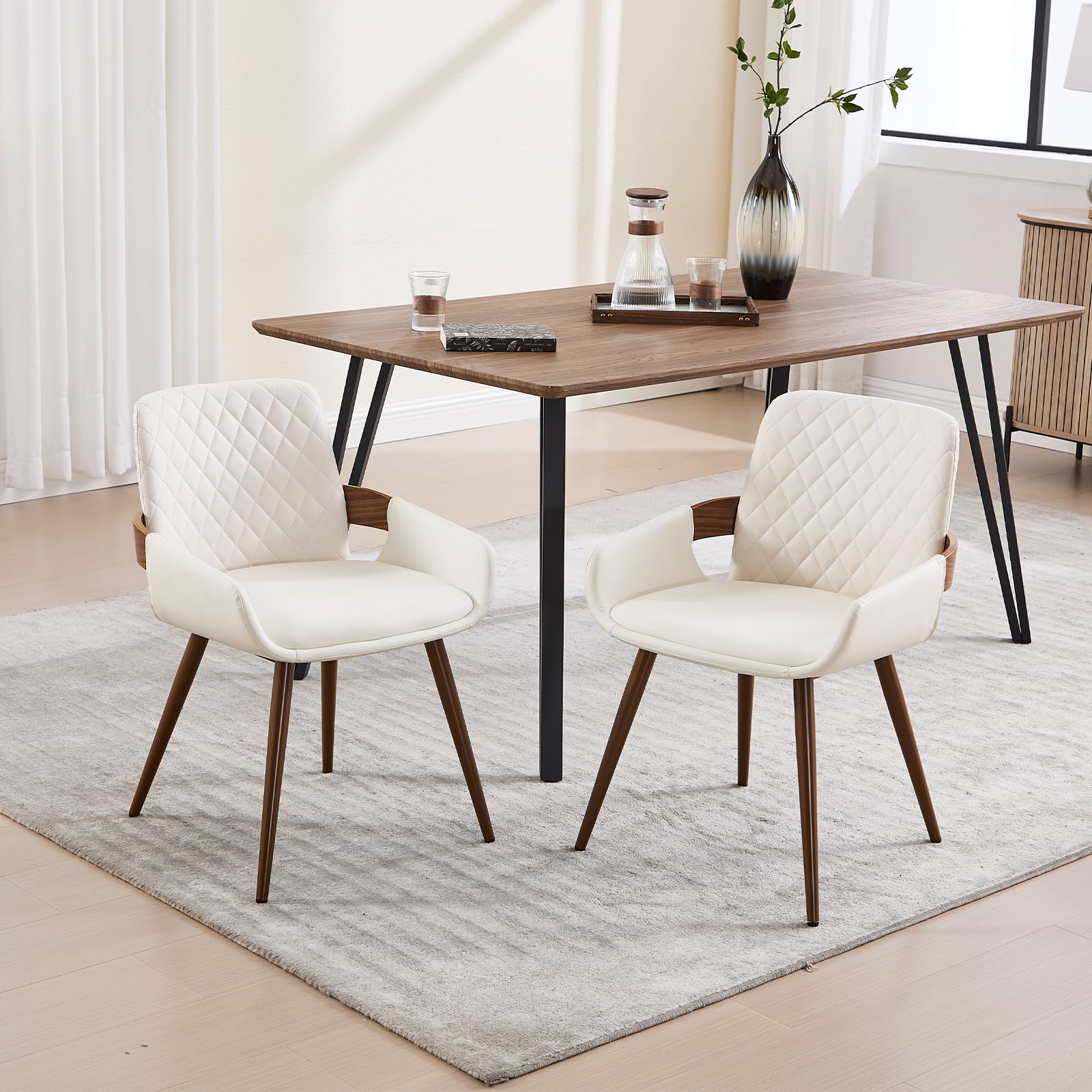 Amazon.com - VipDesk Mid Century Modern Dining Chairs Set of 2 - Walnut ...