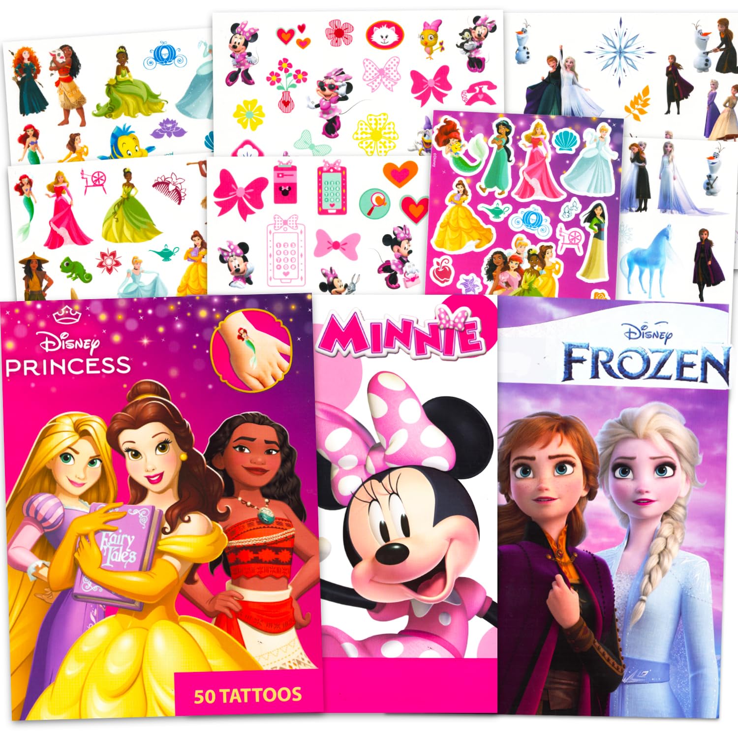 Disney Tattoos Party Favor Bundle for Girls, 150 Pcs