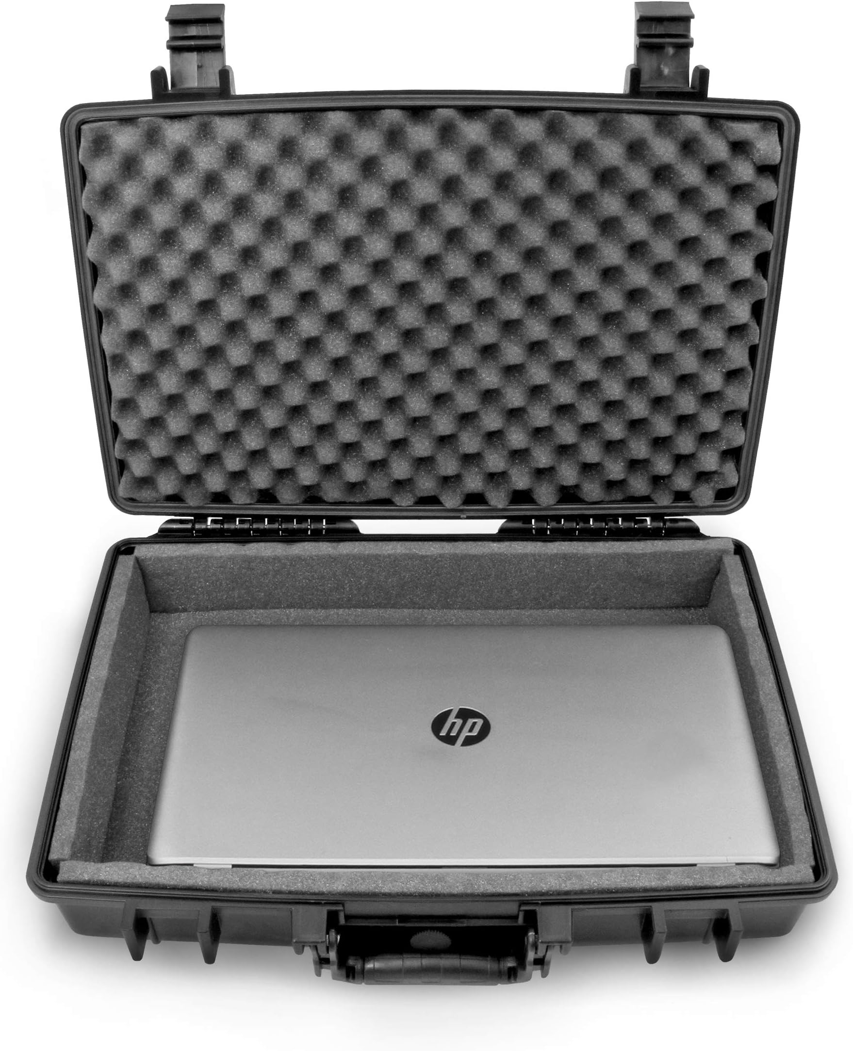 CASEMATIX Waterproof 15 Inch Laptop Hard Case - Heavy Duty, Fits 14-16 Inch Gaming Laptops & Accessories