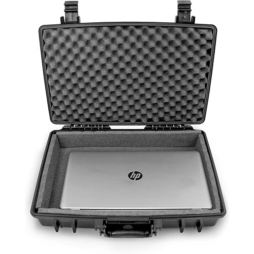 CASEMATIX Waterproof 15 Inch Laptop Hard Case for Gaming Laptops - Heavy Duty Hard Laptop Case With 17” x 10.5”x 3" Interior Fits 14 Inch, 16 Inch and 15.6 Gaming Laptops and Gaming Laptop Accessories