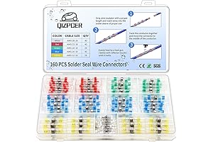160 Pieces Electrical Heat Shrink Solder Seal Wire Connectors Kit