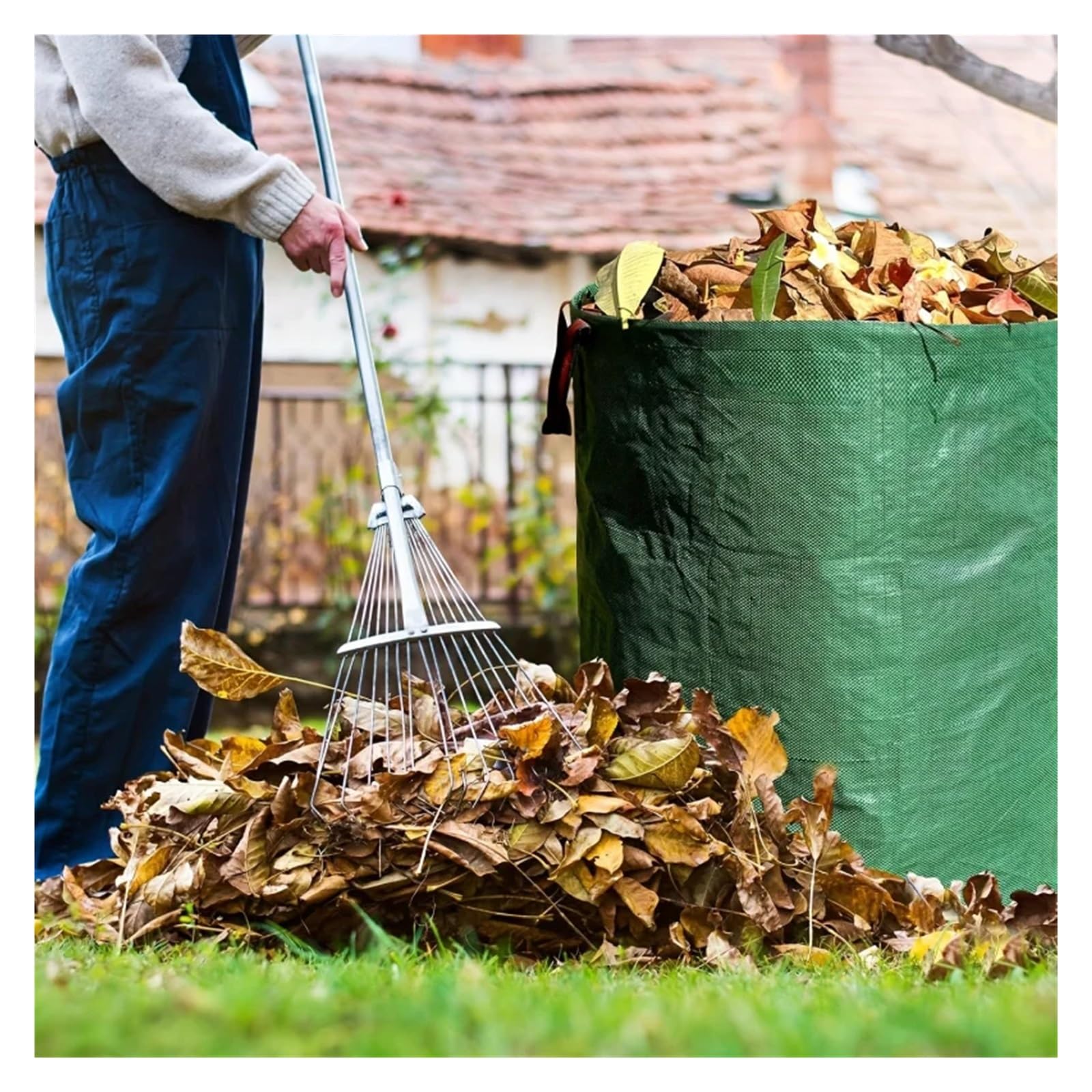 Bolsas de jardín reutilizables: bolsas for desechos con asas resistentes for hojas, basura, camping y reciclaje para hojas, restos vegetales
