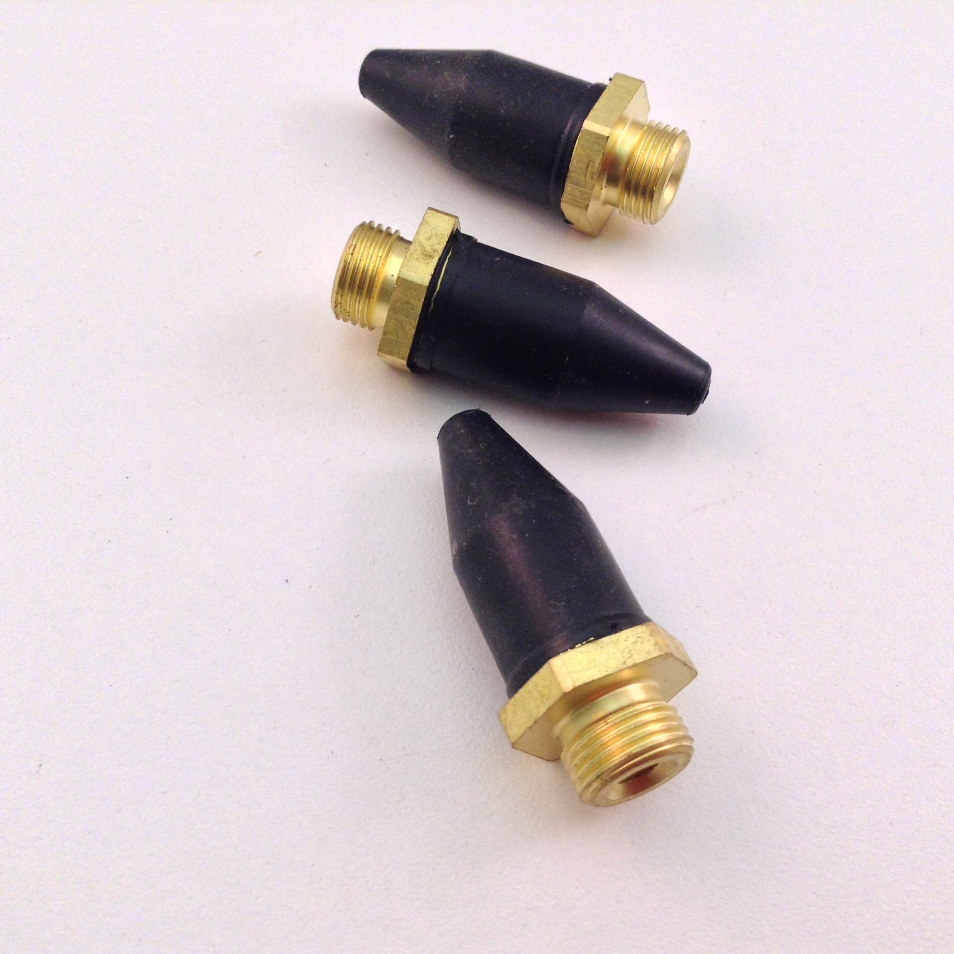 7/16" Rubber Brass Tip for Air Blow Guns - 3 piece set