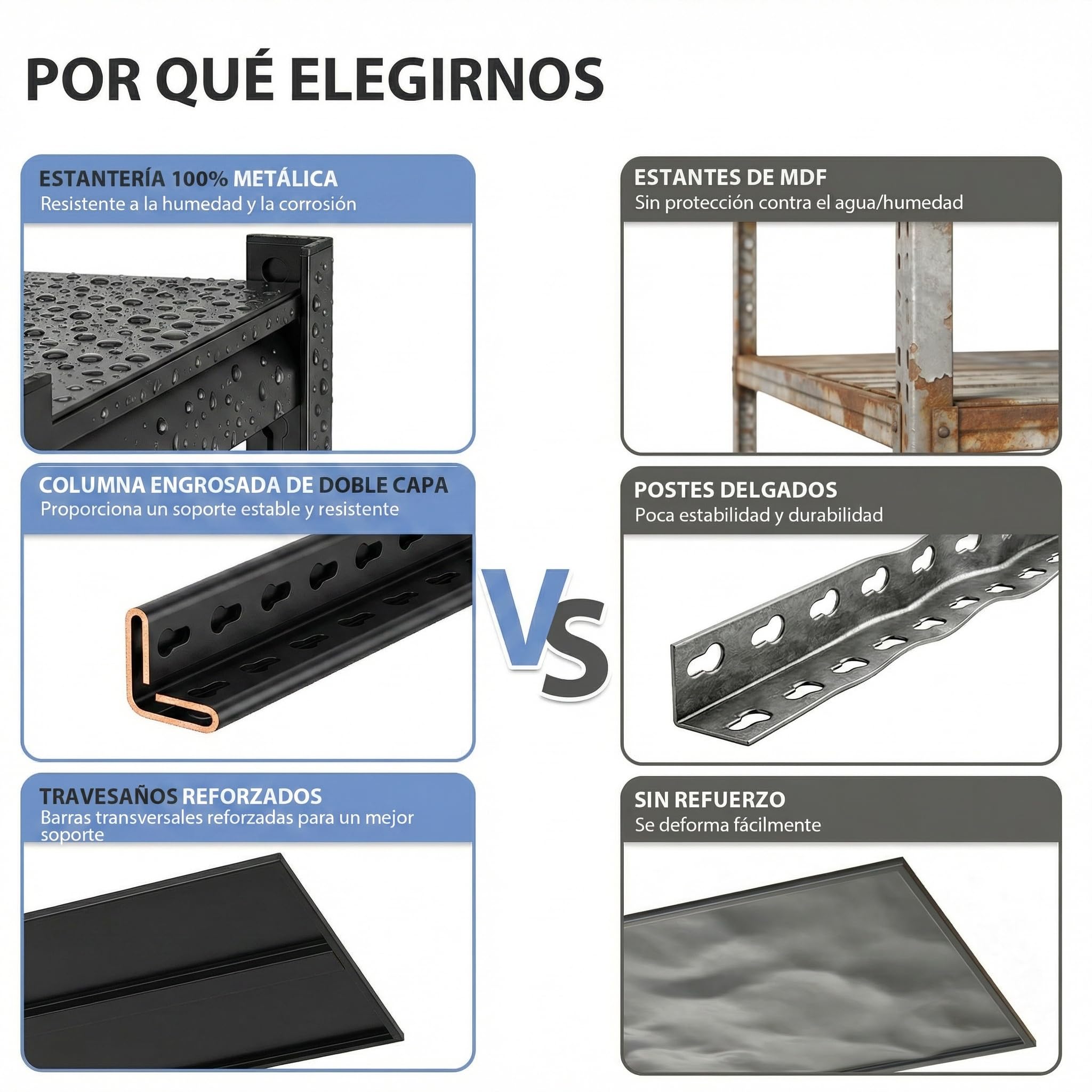 Himimi Estantería Metálica 5 Niveles 1000 kg Estantería de Almacenamiento Resistente con Baldas Regulables en Altura Estantería Abierta para Sótano Garaje Almacén Cocina Estantería 90x40x182cm Negro