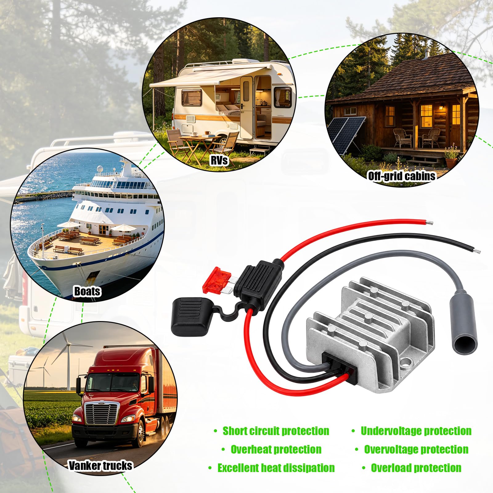 Adattatore di Alimentazione 12 V per Starlink Mini, Convertitore Step-Up CC Impermeabile con Spina Femmina Ingresso 9-28V 12V/24V a 30V 3,5A per Starlink Mini Accessori Alimentazione