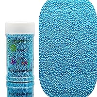 Vista 10 de SE Si&Moos Chispas de Nonpareil, Mini Perlas Comestibles de 2mm en Negro y Blanco, Chispas Blancas y Negras para Decoración de Pasteles