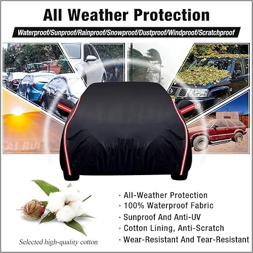 Miniatura 4 de Funda para automóvil compatible con Toyota Prado, funda impermeable para todo tipo de clima, 6 capas, cubierta completa para exteriores, protección