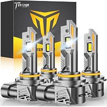 Termitor 9005/HB3 9006/HB4 Light Bulbs Combo, 120,000LM 15X Ultra-Bright, 6500K Cool White, 11 Mini Size with Cooling Fan, 9005 9006 Fog Light Kits, 85000+ Hours Lifespan, Plug and Play, Pack of 4