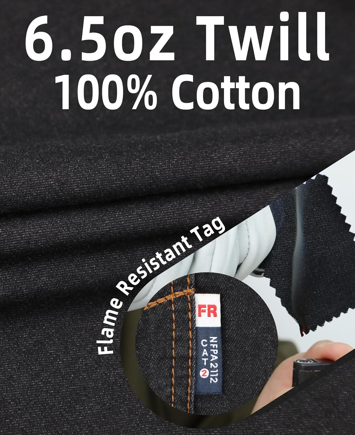 BOCOMAL FR Shirts 6.25oz Lightweight Welding Shirts Flame Resistant Men's Fire Retardant Shirt