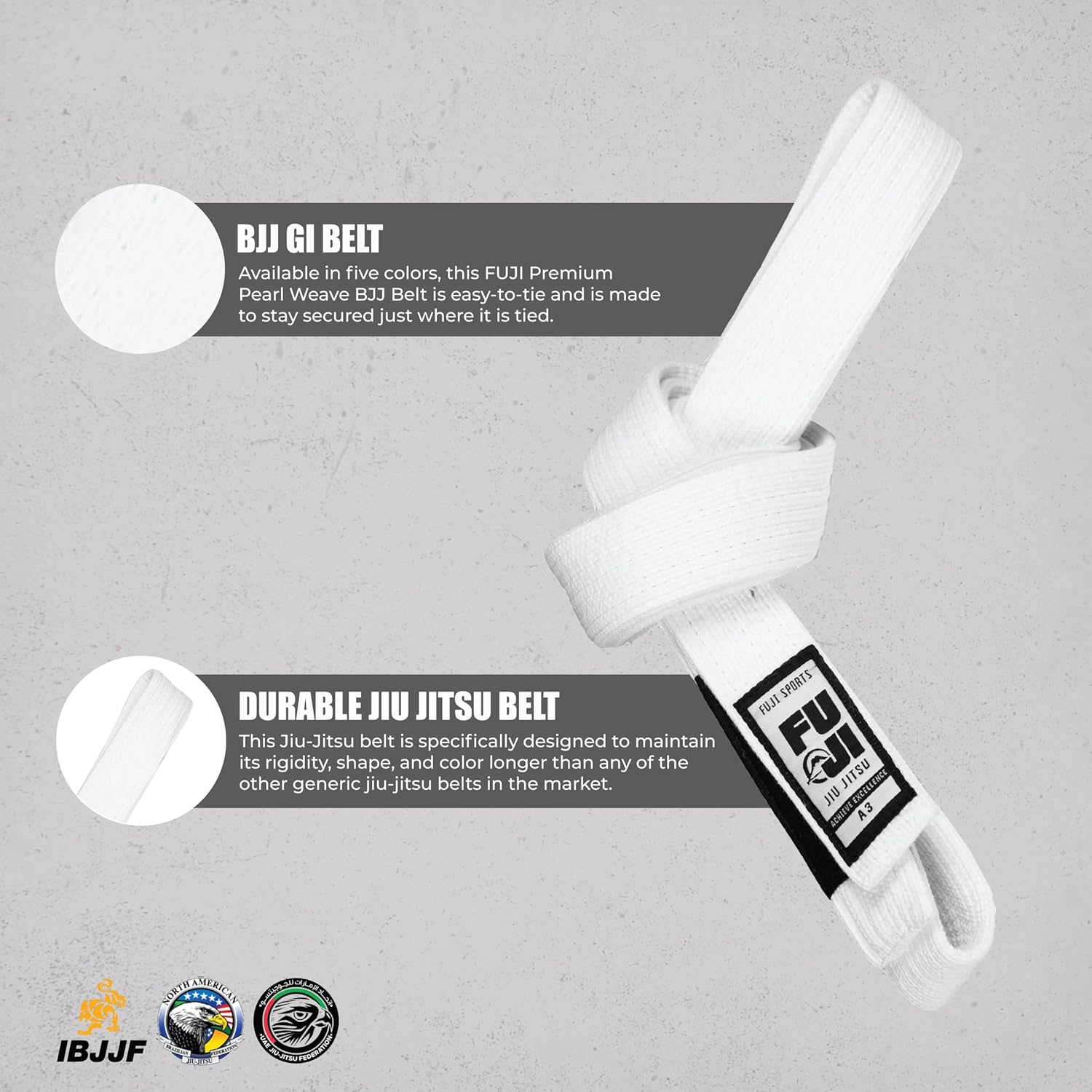 Fuji Premium Pearl Weave BJJ Belt - Image 5