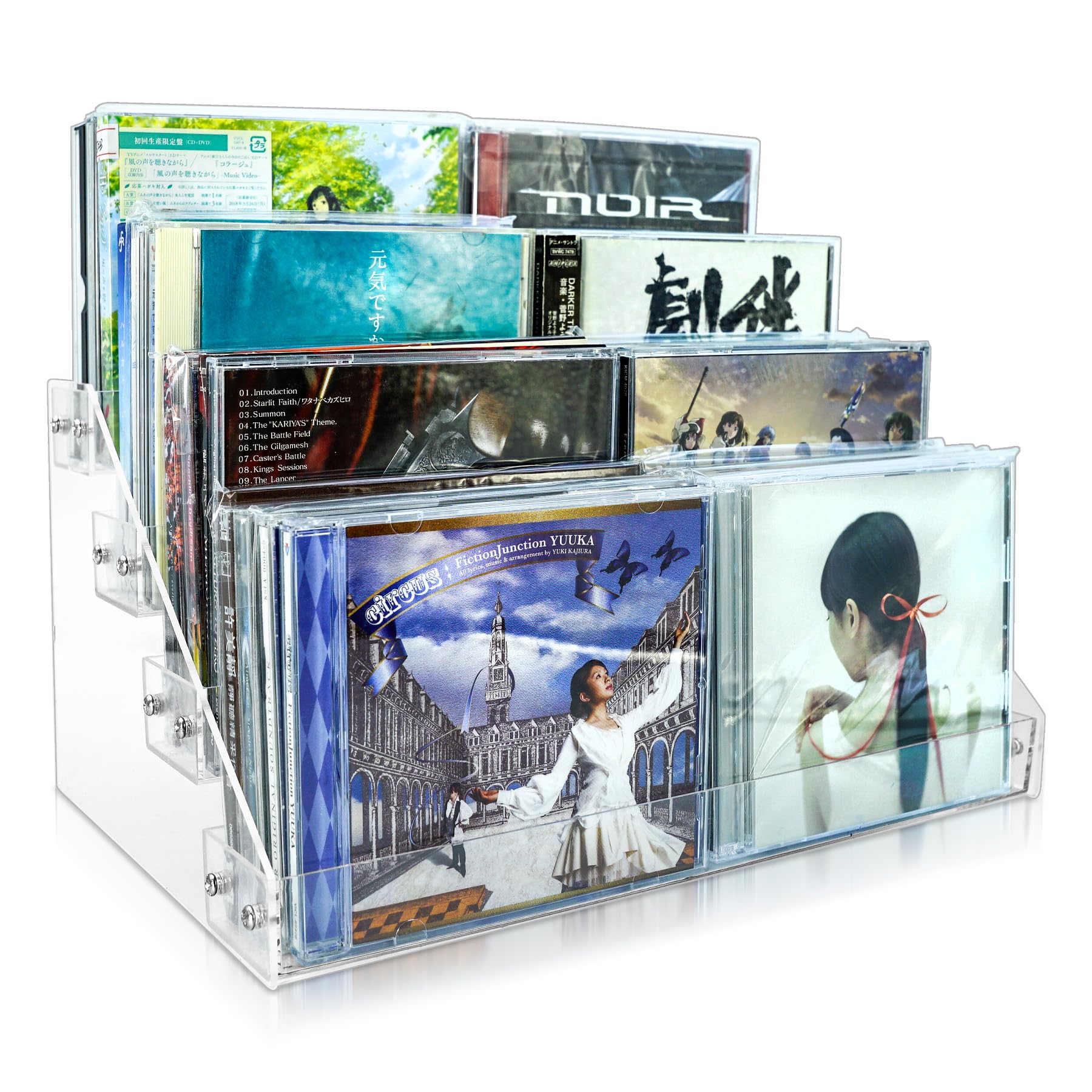 Amazon.co.jp: 4段透明アクリルCDホルダー - カスケードCD&DVD