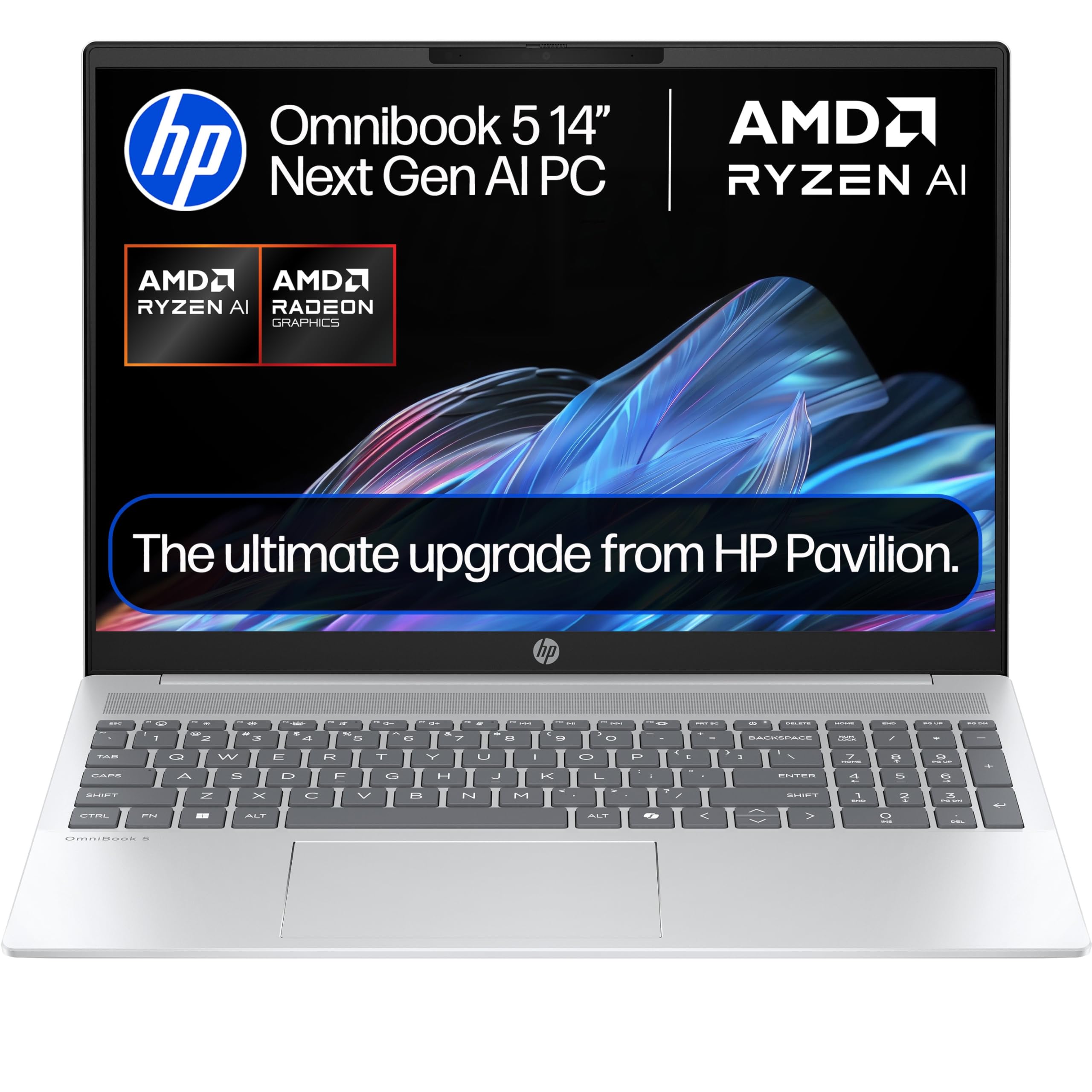 HP OmniBook 5 Next Gen AI Laptop | Copilot+ PC | AMD Ryzen AI 7 350 Processor | 24GB RAM | 1TB SSD | AMD Radeon 860M Graphics | 2K Anti-glare Display | 16.75 Hrs Battery | Windows 11 | 16-ag1003sa