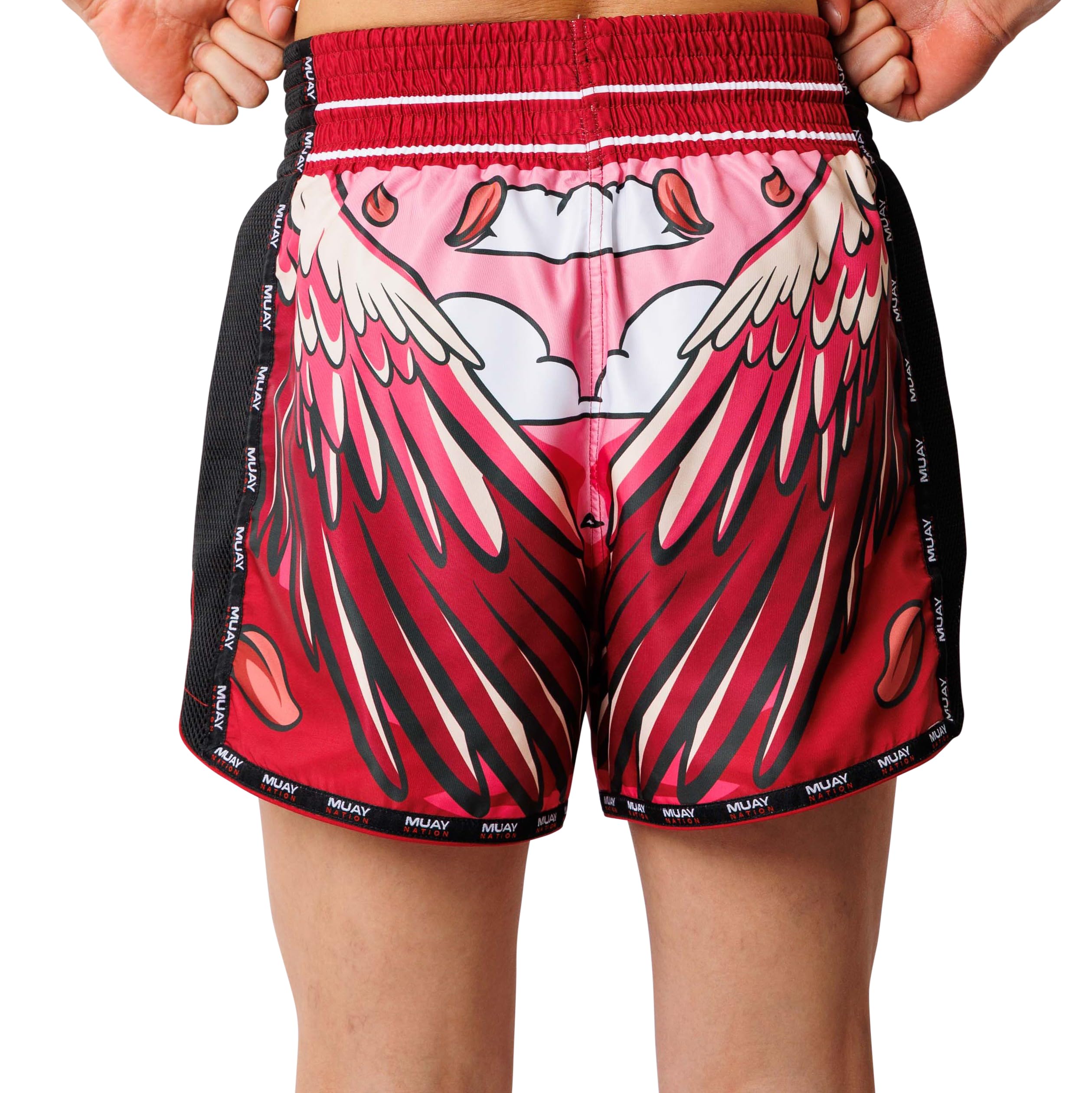 Pantaloncini da Muay Thai per uomo e donna, taglio aderente, per MMA, boxe, kickboxing, abbigliamento per arti marziali