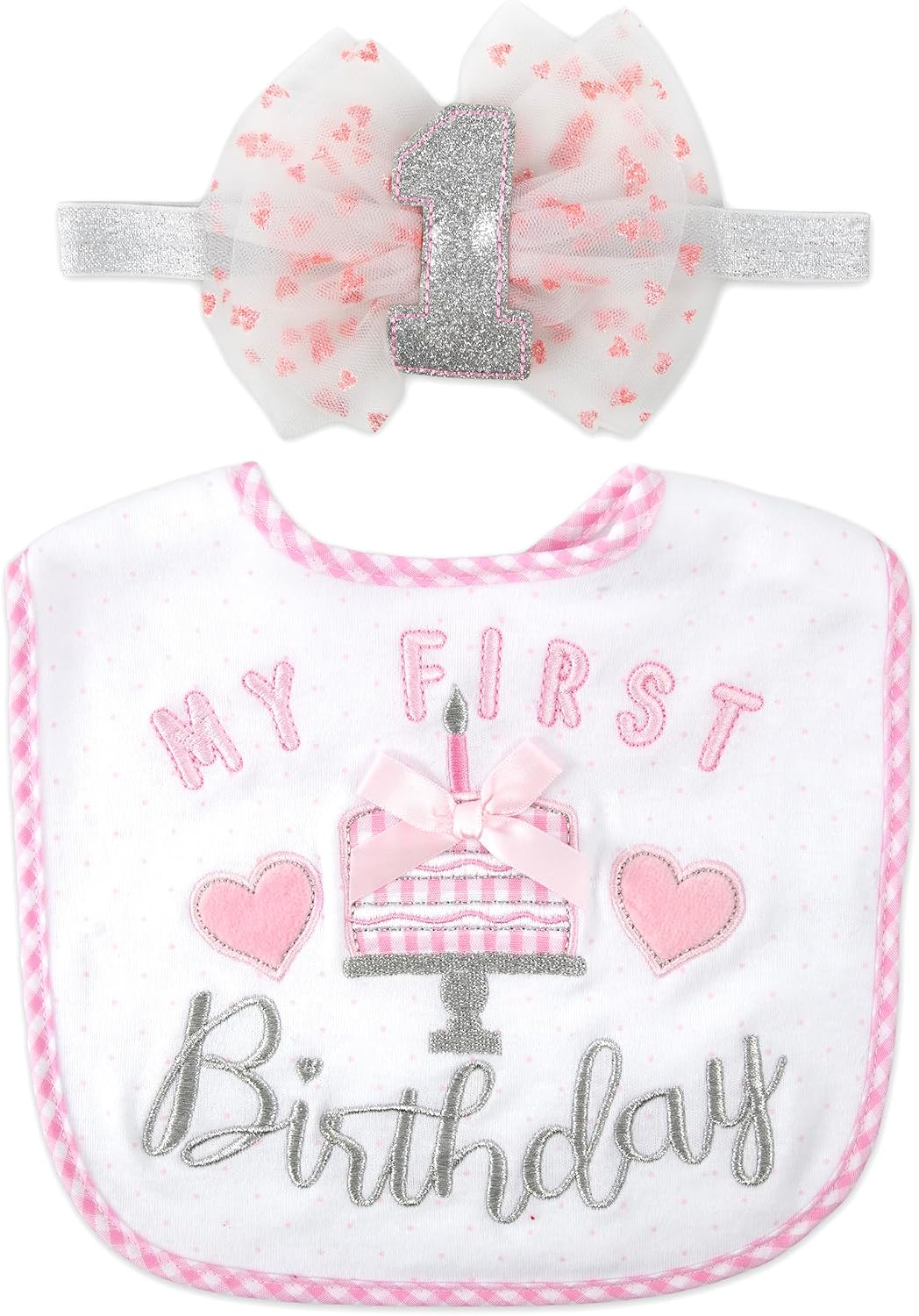 Baby Holiday Gift Sets, 2 Piece Infant Outfit Accessory Bib Set for First Birthday, Valentine's Day, Halloween, & Christmas