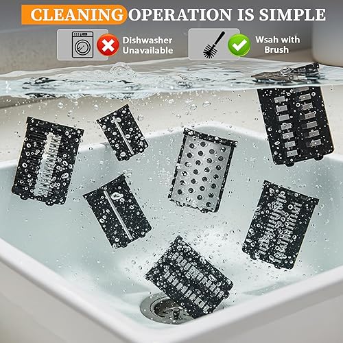 Miniatura 5 de 7 en 1 rallador eléctrico del queso, rebanador eléctrico de la cocina 350w para el queso, verduras y frutas